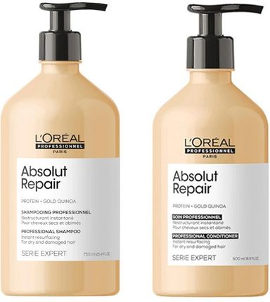L'Oreal Professionnel Absolut Repair Zestaw regenerujący do włosów: szampon 750ml + odżywka 500ml