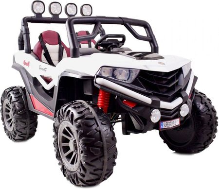 Super-Toys Mega Auto Buggy Sports 4X4 Metalowe Amortyzatory Funkcja Bujania Podświetlana Maska Liczniki Full Opcja /Cl908 Biały