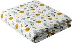 Yellowtipi Narzuta pikowana w pasy biało-szara 100x160cm Magic Collection
