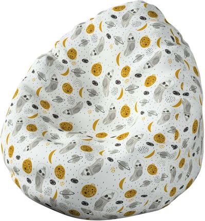 Yellowtipi Worek do siedzenia Bowli biało-szara Ø50 × 85 cm Magic Collection