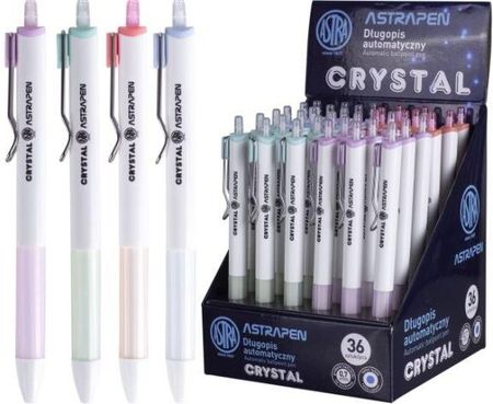 Długopis automatyczny ASTRA Pen Crystal white, display Astra