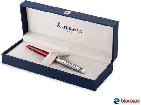Długopis HEMISPHERE ESSENTIAL METALICZNY CZERWONY CT WATERMAN 2146626, giftbox