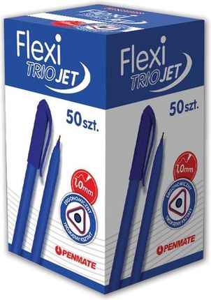 Długopis Flexi Trio Jet Niebieski 1.0 Mm 50szt.