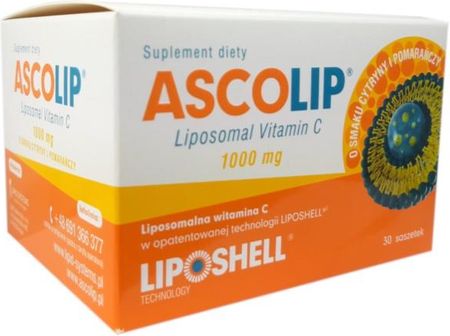 Genexo Ascolip Liposomal Vitamin C smak cytryny 30 sasz.