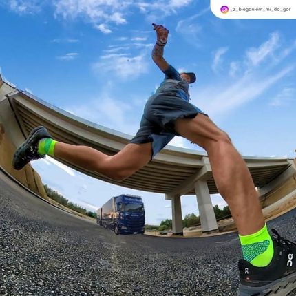 Todo Skarpety Biegowe Running Raid Oddychające, Płaskie Szwy, Zielone - zdjęcie 3