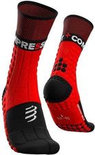 Compressport Skarpetki Biegowe Zimowe Proracing Socks Winter Trail Czerwono Czarne