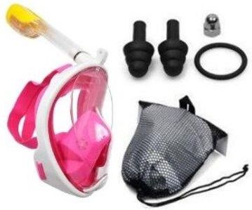 Maska do nurkowania/ snorkelingu pełna składana S/M różowa