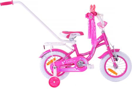Fuzlu Rower Dziecięcy 12 Lilly Pink White