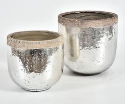 Zdjęcie Srebrna Doniczka Osłonka 17X18cm - Bydgoszcz