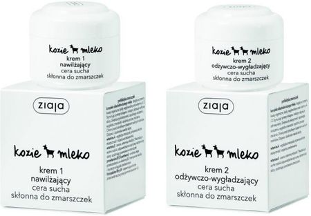 Krem Ziaja Pakiet promocyjny kozie mleko 1+ 2 na noc 50ml