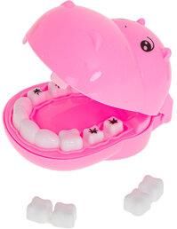 Hipopotam U Dentysty Zestaw Lekarza Różowy