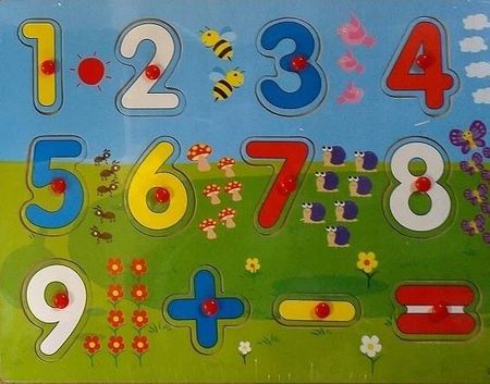 Kontext Puzzle drewniane dopasuj kształty liczby 12el.