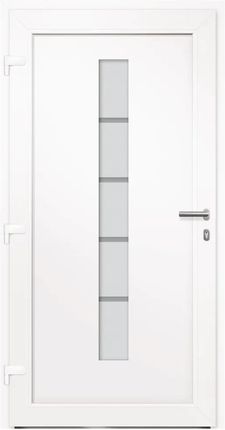 vidaXL Drzwi Zewnętrzne Aluminium I Pvc Białe 100x200 3056809