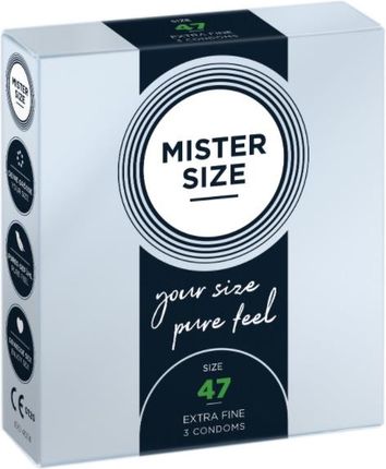 Mister Size 47 dopasowane prezerwatywy 3szt.