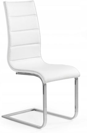 Halmar K104 Krzesło Biały/Biały Ekoskóra