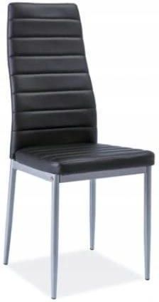 Signal Krzesło Do Stołu Czarne Ekosk Nogi Metal Aluminium