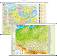 Eko-Graf Eko-Graf Polska Mapa Ścienna Dwustronna Fizyczno-Administracyjna 1:700 000