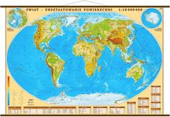 Eko-Graf Eko-Graf Mapa Ścienna Fizyczna Świat 1:18 000