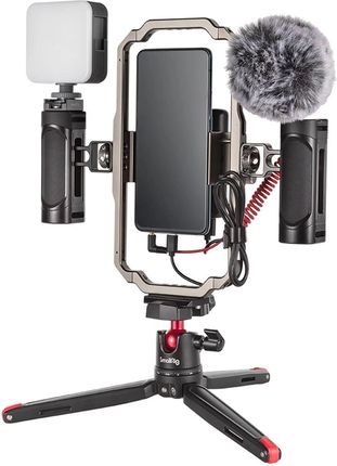 SmallRig 3384 Professional Vlogging Kit for Phone | Zestaw akcesoriów wideo do smartfona klatka mikrofon lampa LED