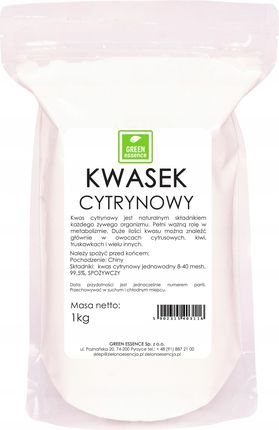 Green Essence Naturalny Odkamieniacz Kwasek Cytrynowy Kwas 1Kg - zdjęcie 6