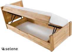 Zdjęcie Łóżko drewniane ze szkrzynią i stelażem Wood Eco 90x200 - Gdynia