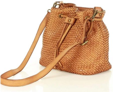 Pleciona torebka worek Marco Mazzini camel v164b - Ceny i