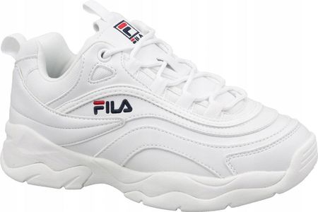 markowe sneakersy damskie fila z różowym logo i masywną podeszwą