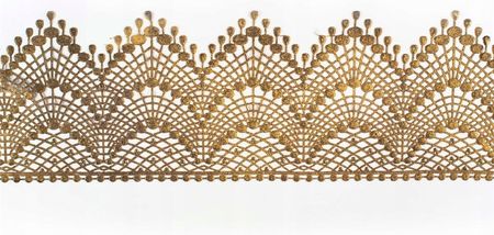 Koronka cukrowa dekoracja antyczne złoto 120 cm