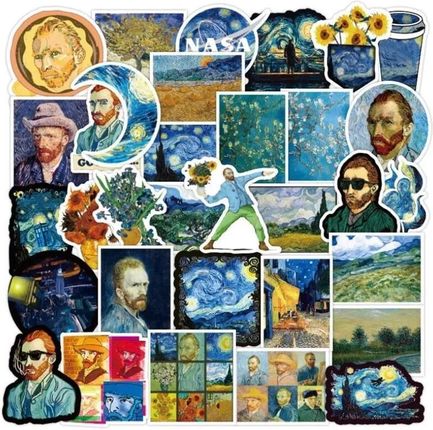 Naklejki Wodoodporne Sticker Bomb Mix Van Gogh 50szt.