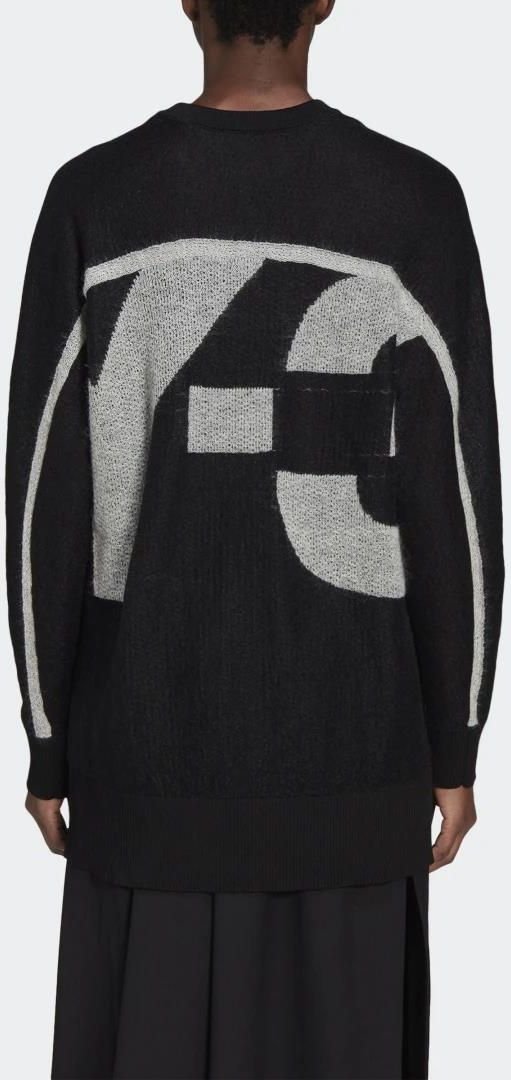 トップス Y-3 W CLASSIC SHEER KNIT CREW SWEATER Adidas Y-3 Classic Sheer Knit Crew Sweater GV0362 - Ceny i