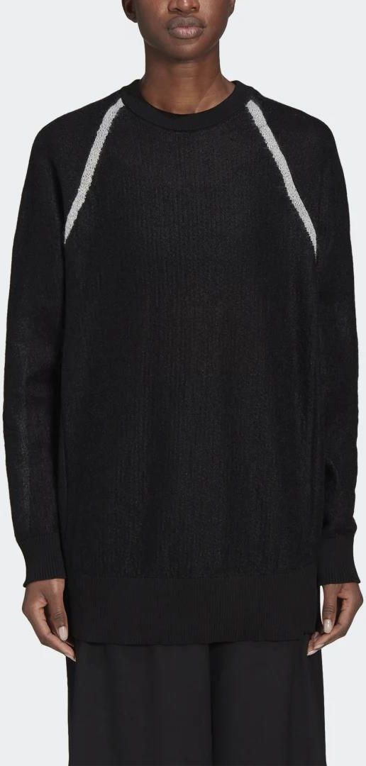 トップス Y-3 W CLASSIC SHEER KNIT CREW SWEATER Adidas Y-3 Classic Sheer Knit Crew Sweater GV0362 - Ceny i