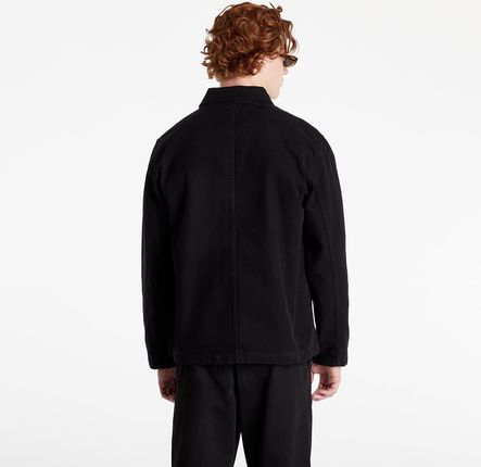 ジャケット・アウター stussy CANVAS CHORE JACKET black Stussy Mens Workwear Stock Logo Canvas Chore Jacket Black