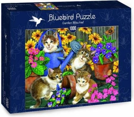 Bluebird Puzzle 1000 Garden Mischief Kocie Psoty W Ogrodzie