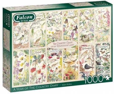 Jumbo Puzzle 1000 Falcon A Year Of The Country Diary Rok Pełen Kwiatów I Ptaków