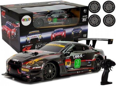 Nissan GT-R 電動RCカーセット LeanToys Auto Wyścigowe Drift Zdalnie Sterowane Czarny Nissan GT R