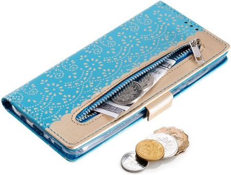 Xgsm Etui Wallet do Samsung Galaxy A50/A50s/A30s Zipper Lace Blue