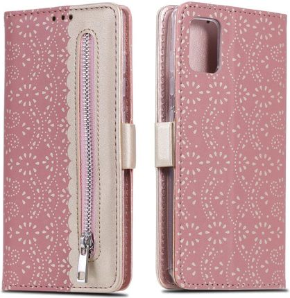 Xgsm Etui Wallet do Samsung Galaxy S20 FE/5G Zipper Lace Pink