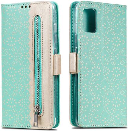 Xgsm Etui Wallet do Samsung Galaxy S20 FE/5G Zipper Lace Green