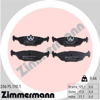 Zimmermann Klocki hamulcowe 20675.170.1 (206751701)