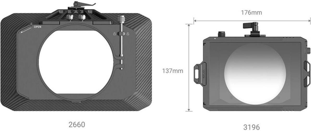 SmallRig 3196 , Mini Matte box do filtrów 4x5.65 (52-95mm