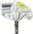 Mapa Crumpled City Zurich
