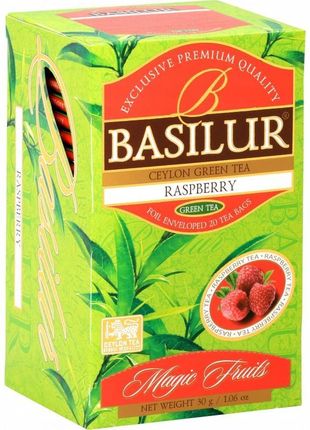 Herbata zielona ekspresowa Basilur Raspberry 20szt