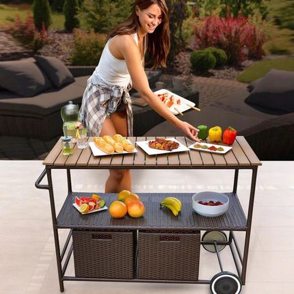 Patio 47296 Barek Ogrodowy Z Technorattanu Wenge - zdjęcie 3