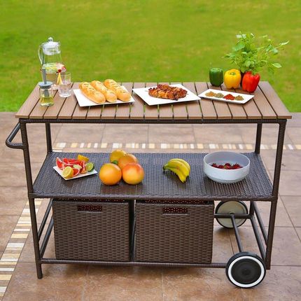 Patio 47296 Barek Ogrodowy Z Technorattanu Wenge - zdjęcie 2