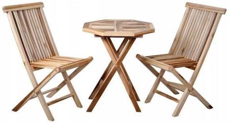 Zestaw Mebli Ogrodowych Z Drewna | Stół +2 Krzesła
