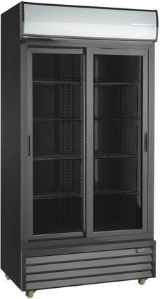 Resto Quality Szafa Chłodnicza Przeszklona Rq801Sl-Black 800L Drzwi Przesuwne Czarna Sd801Sl - zdjęcie 4