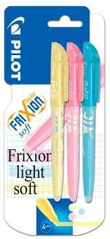 Zakreślacz Pilot Frixion Light Soft 3 Sztuki Żółty Różowy Niebieski