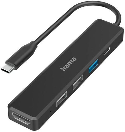 Hama Multiport USB-C-5 Portów, 3x USB-A, USB-C, HDMI (200117)