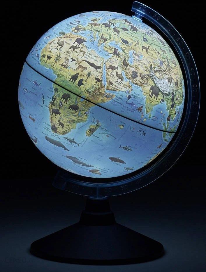 Dante Interaktywny Globus Z Aplikacją Zwierzęta Led 21Cm