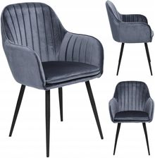 Zdjęcie Ehokery Krzesło Aksamitne Do Salonu Sevilla Velvet Grafito - Wieruszów